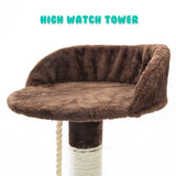 Paw Mate 170cm Brown Cat Tree Fuji Multi Level Scratcher Petsleisure