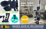 Paw Mate 262cm Blue Cat Tree Paradise Multi Level Scratcher Petsleisure