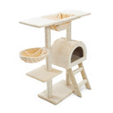 Paw Mate 100cm Beige Cat Tree Atacama Multi Level Scratcher Paw Mate