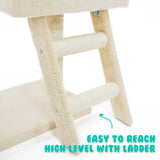 Paw Mate 100cm Beige Cat Tree Atacama Multi Level Scratcher Paw Mate