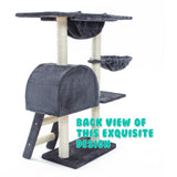 Paw Mate 100cm Grey Cat Tree Atacama Multi Level Scratcher Paw Mate