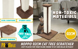 Paw Mate 92cm Brown Cat Tree Noppo Multi Level Scratcher Petsleisure