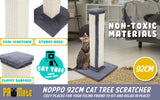 Paw Mate 92cm Grey Cat Tree Noppo Multi Level Scratcher Petsleisure