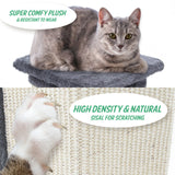 Paw Mate 92cm Grey Cat Tree Noppo Multi Level Scratcher Petsleisure