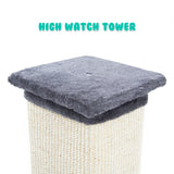 Paw Mate 92cm Grey Cat Tree Noppo Multi Level Scratcher Petsleisure