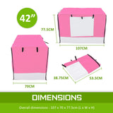 Paw Mate Pink Cage Cover Enclosure for Wire Dog Cage Crate 42in Petsleisure