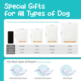 PawPang 100 Ct XS Pet Dog Diaper Liners Booster Pads Disposable Adhesive Petsleisure