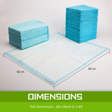 Paw Mate 200PCS Blue Pet Dog Cat Potty Training Toilet Mat Pads Petsleisure