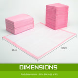 Paw Mate 200PCS Pink Pet Dog Cat Potty Training Toilet Mat Pads Petsleisure