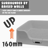 PS KOREA Grey Dog Pet Potty Tray Training Toilet Raised Walls T1 Petsleisure