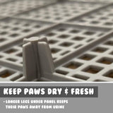 PS KOREA Grey Dog Pet Potty Tray Training Toilet Raised Walls T1 Petsleisure