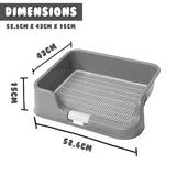 PS KOREA Grey Dog Pet Potty Tray Training Toilet Raised Walls T1 Petsleisure