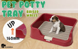 PS KOREA Wine Dog Pet Potty Tray Training Toilet Raised Walls T1 Petsleisure