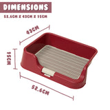 PS KOREA Wine Dog Pet Potty Tray Training Toilet Raised Walls T1 Petsleisure