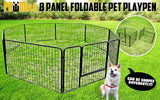 Paw Mate Pet Playpen Heavy Duty 31in 8 Panel Foldable Dog Cage + Cover Petsleisure