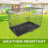 Paw Mate Wire Dog Cage Foldable Crate Kennel 42in with Tray Petsleisure