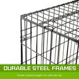 Paw Mate Wire Dog Cage Foldable Crate Kennel 42in with Tray Petsleisure