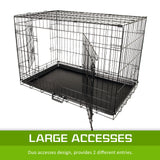 Paw Mate Wire Dog Cage Foldable Crate Kennel 42in with Tray Petsleisure