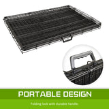 Paw Mate Wire Dog Cage Foldable Crate Kennel 42in with Tray Petsleisure