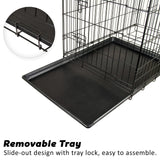 Paw Mate Wire Dog Cage Foldable Crate Kennel 42in with Tray + Cushion Mat Combo Petsleisure