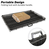 Paw Mate Wire Dog Cage Foldable Crate Kennel 42in with Tray + Cushion Mat Combo Petsleisure