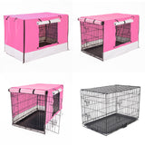 Paw Mate Wire Dog Cage Foldable Crate Kennel 48in with Tray + Pink Cover Combo Petsleisure