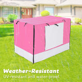 Paw Mate Wire Dog Cage Crate 30in with Tray + Cushion Mat + Pink Cover Combo Petsleisure
