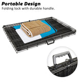 Paw Mate Wire Dog Cage Crate 48in with Tray + Cushion Mat + Blue Cover Combo Petsleisure