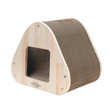 Yaomi Wood Triangle Cat Scratcher Sofa Pet Bed Petsleisure