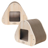 Yaomi Wood Triangle Cat Scratcher Sofa Pet Bed Petsleisure