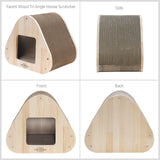 Yaomi Wood Triangle Cat Scratcher Sofa Pet Bed Petsleisure