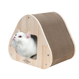 Yaomi Wood Triangle Cat Scratcher Sofa Pet Bed Petsleisure
