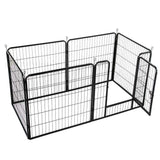 6 Panel Pet Dog Cat Bunny Puppy Play pen Playpen 80x80cm Exercise Cage Dog Panel Fence Petsleisure