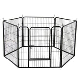 6 Panel Pet Dog Cat Bunny Puppy Play pen Playpen 80x80cm Exercise Cage Dog Panel Fence Petsleisure