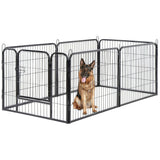 6 Panel Pet Dog Cat Bunny Puppy Play pen Playpen 80x80cm Exercise Cage Dog Panel Fence Petsleisure