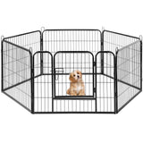 6 Panel Pet Dog Cat Bunny Puppy Play pen Playpen 80x80cm Exercise Cage Dog Panel Fence Petsleisure