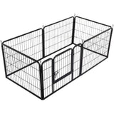 6 Panel Pet Dog Cat Bunny Puppy Play pen Playpen 60x80 cm Exercise Cage Dog Panel Fence Petsleisure