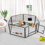 6 Panel Pet Dog Cat Bunny Puppy Play pen Playpen 60x80 cm Exercise Cage Dog Panel Fence Petsleisure