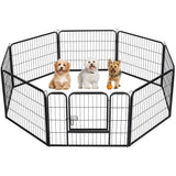 8 Panel Pet Dog Cat Bunny Puppy Play pen Playpen 60x80 cm Exercise Cage Dog Panel Fence Petsleisure