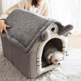 Small Dog House Bed Portable Cat Bed Removable Cushion Cat Cave, Foldable  Pets Puppy Kitten Rabbit Petsleisure