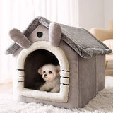 Small Dog House Bed Portable Cat Bed Removable Cushion Cat Cave, Foldable  Pets Puppy Kitten Rabbit Petsleisure