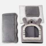 Small Dog House Bed Portable Cat Bed Removable Cushion Cat Cave, Foldable  Pets Puppy Kitten Rabbit Petsleisure