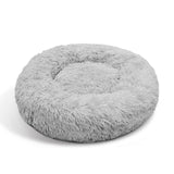 Pet Dog Bed Bedding Warm Plush Round Comfort Dog Nest Light Grey kennel XL 100cm Petsleisure