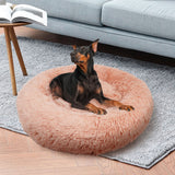 Pet Dog Bedding Warm Plush Round Comfortable Nest Comfy Sleeping kennel Pink Large 90cm Petsleisure