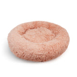 Pet Dog Bedding Warm Plush Round Comfortable Nest Comfy Sleep kennel Pink M 70cm Petsleisure