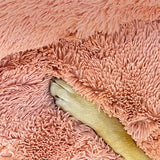Pet Dog Bedding Warm Plush Round Comfortable Nest Comfy Sleep kennel Pink M 70cm Petsleisure