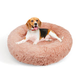 Pet Dog Bedding Warm Plush Round Comfortable Nest Comfy Sleep kennel Pink M 70cm Petsleisure