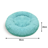Pet Dog Bedding Warm Plush Round Comfortable Nest Comfy Sleeping kennel Green Large 90cm Petsleisure
