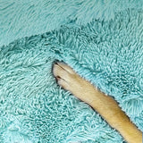 Pet Dog Bedding Warm Plush Round Comfortable Nest Comfy Sleeping kennel Green Large 90cm Petsleisure
