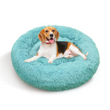 Pet Dog Bedding Warm Plush Round Comfortable Nest Comfy Sleeping kennel Green Large 90cm Petsleisure